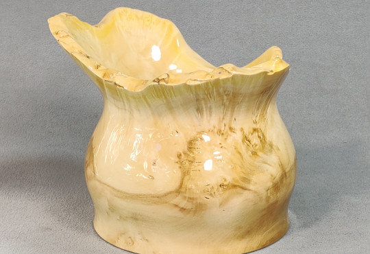 Handmade Wooden Pot / Maple Burl Wood